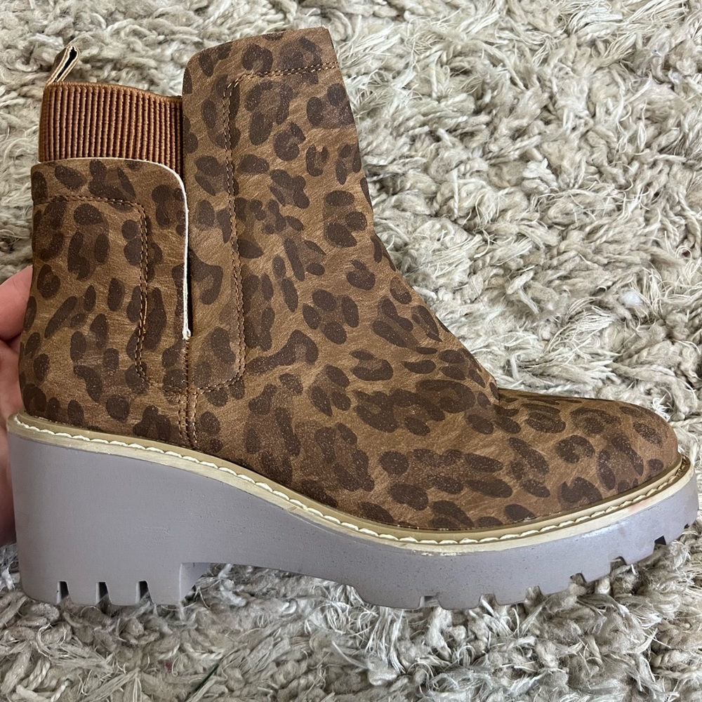 Leopard Print Ankle Boots